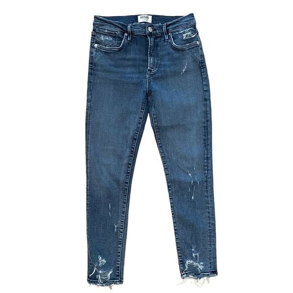 AGOLDE Sophie Distressed High Waist Cropped Skinny Jeans Women’s Size 28 - Picture 2 of 10